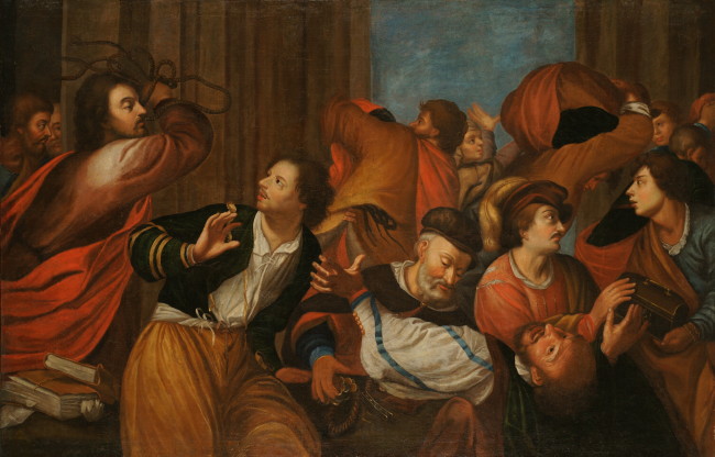 Image - Luka Dolynsky: Expulsion of Merchants from the Temple (in the collection of the National Museum in Lviv).